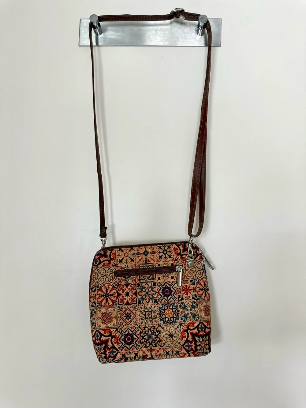 NWOT European Natural Cork Mosaic Tile Crossbody Bag, purchased in Budapest.